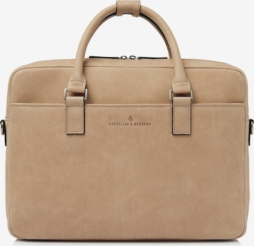 Borsa portadocumenti 'Carisma' di Castelijn & Beerens in beige: frontale