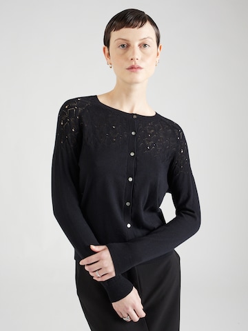 Noa Noa Knit Cardigan 'Clara' in Black: front