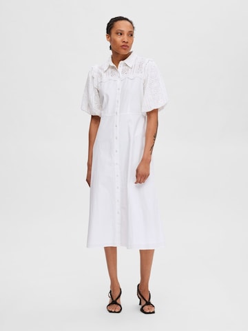 SELECTED FEMME Shirt Dress 'VIOLETTE' in White