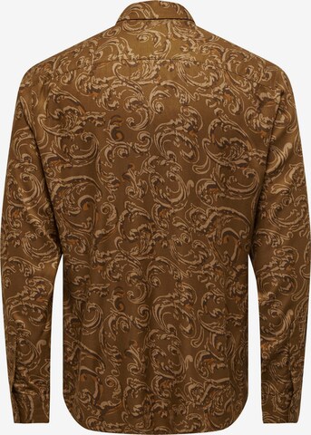 Only & Sons Slim fit Koszula 'LOLLY' w kolorze brązowy