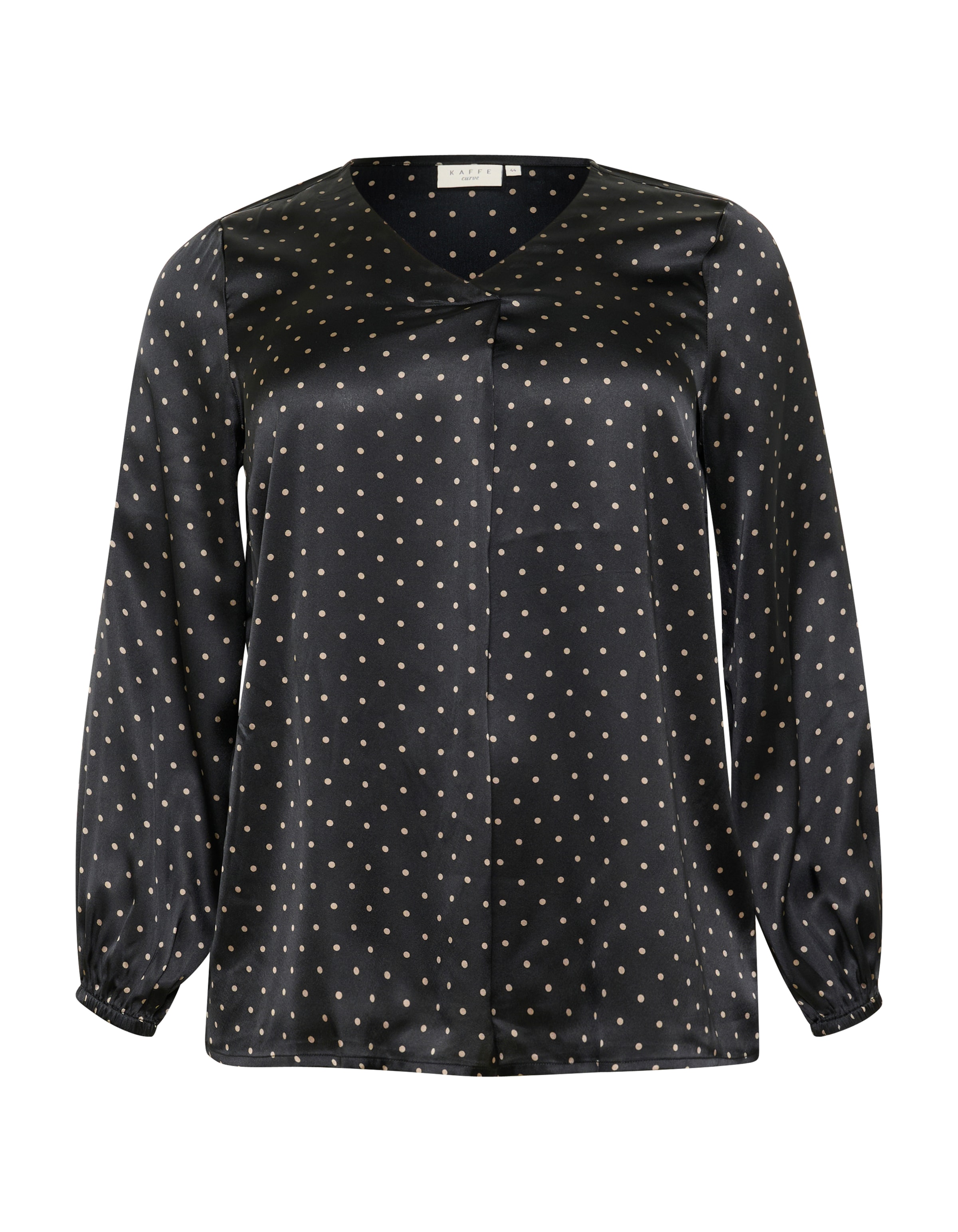 KAFFE CURVE Bluse 'KCLena' i grå / sort, Produktvisning