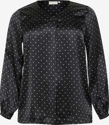 KAFFE CURVE Blouse 'KCLena' in Black: front