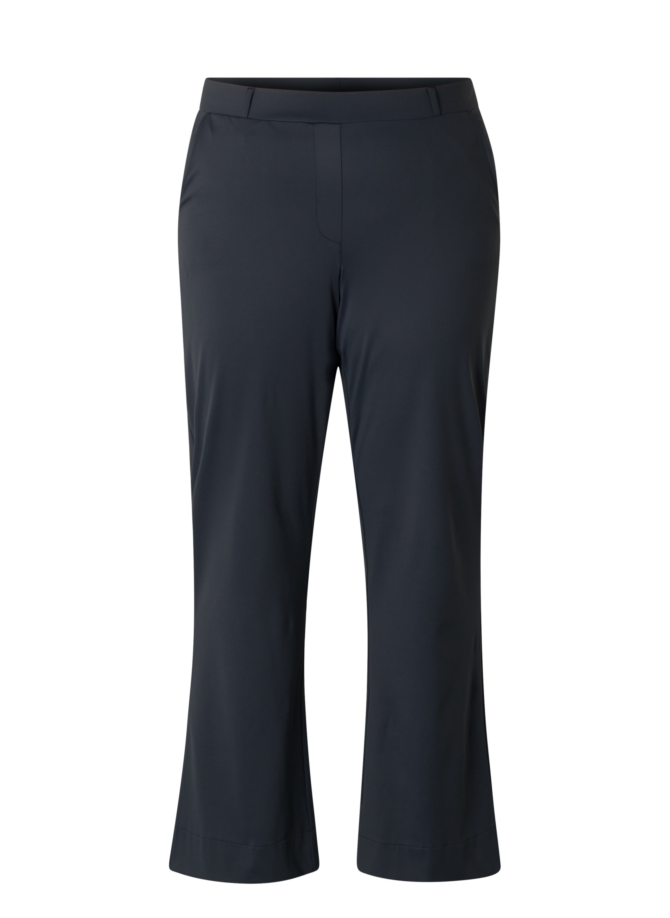 BASE LEVEL CURVY Flared Pants in Blue