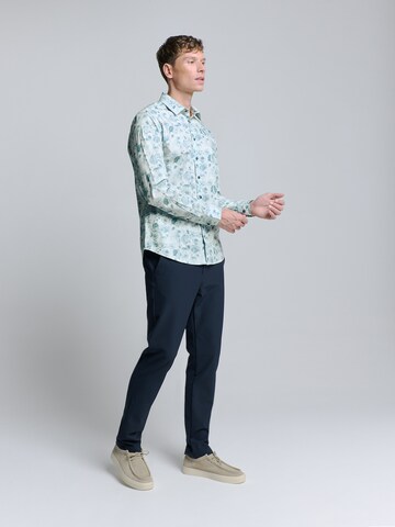 No Excess Regular fit Overhemd in Blauw