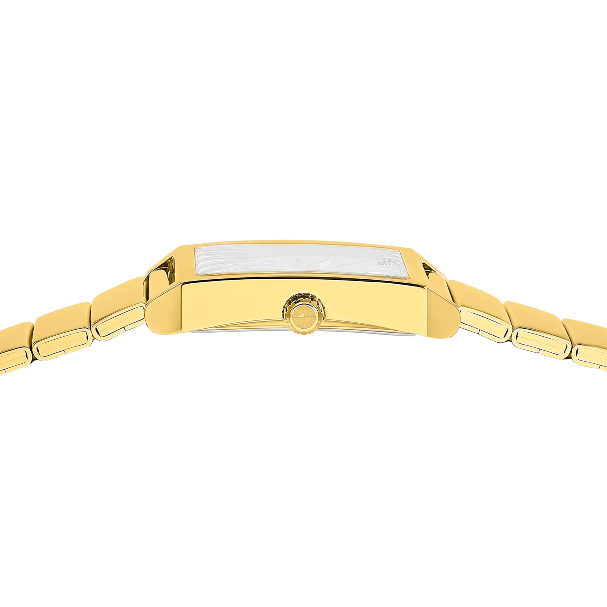 Lotus Uhr in Gold