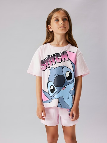 NAME IT Póló 'NKFMORISSINA STITCH' - rózsaszín: elől