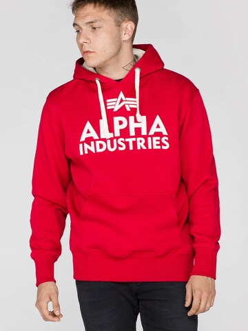 ALPHA INDUSTRIES Mikina - Červená: predná strana