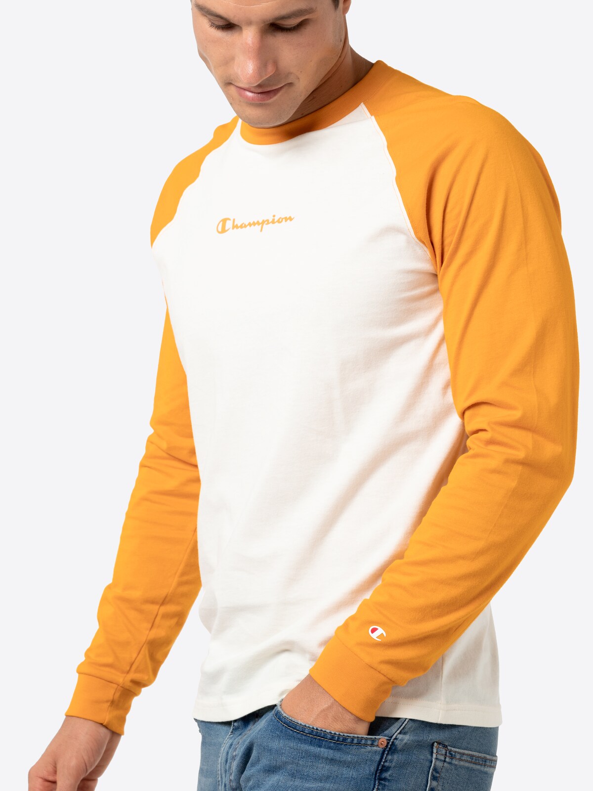 Champion Authentic Athletic Apparel Tričko hořčicová / offwhite