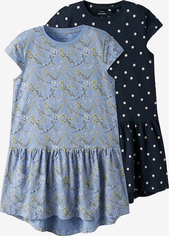 NAME IT - Vestido 'Vigga' en azul: frente