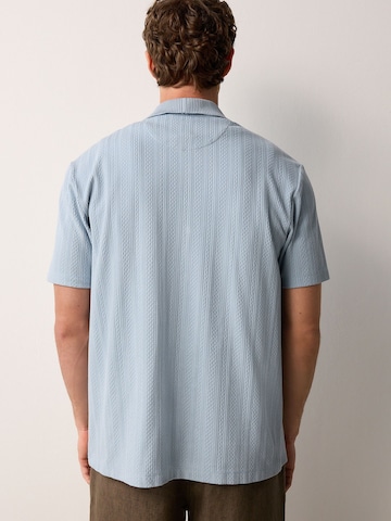 Next Regular fit Button Up Shirt in Blue