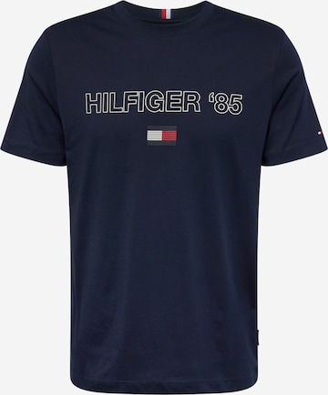 TOMMY HILFIGER T-shirt i blå: framsida