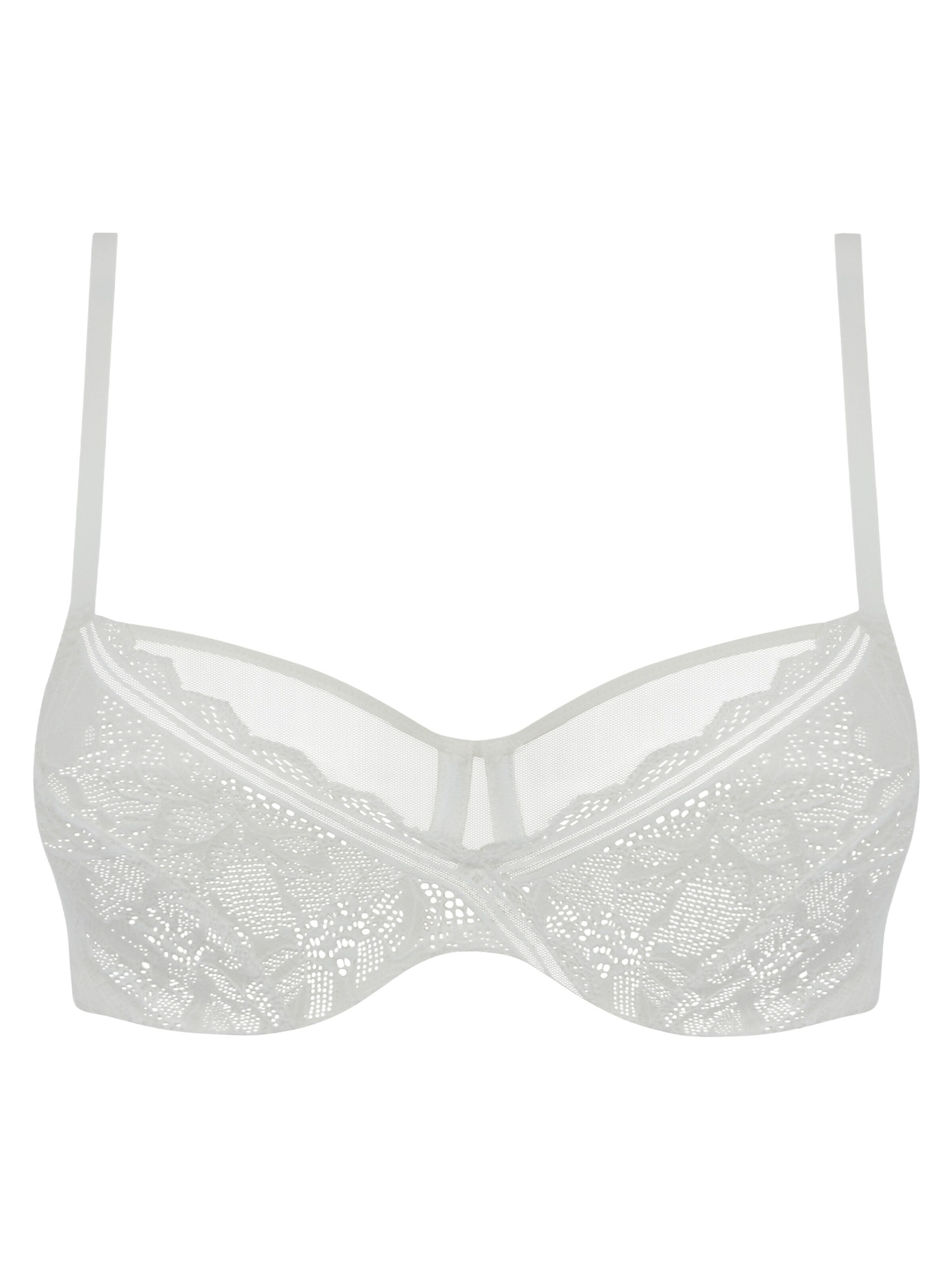 Chantelle Minimiser Bra 'Floral Touch' in White: front