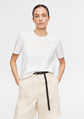 COMMA Shirt in Wit: voorkant