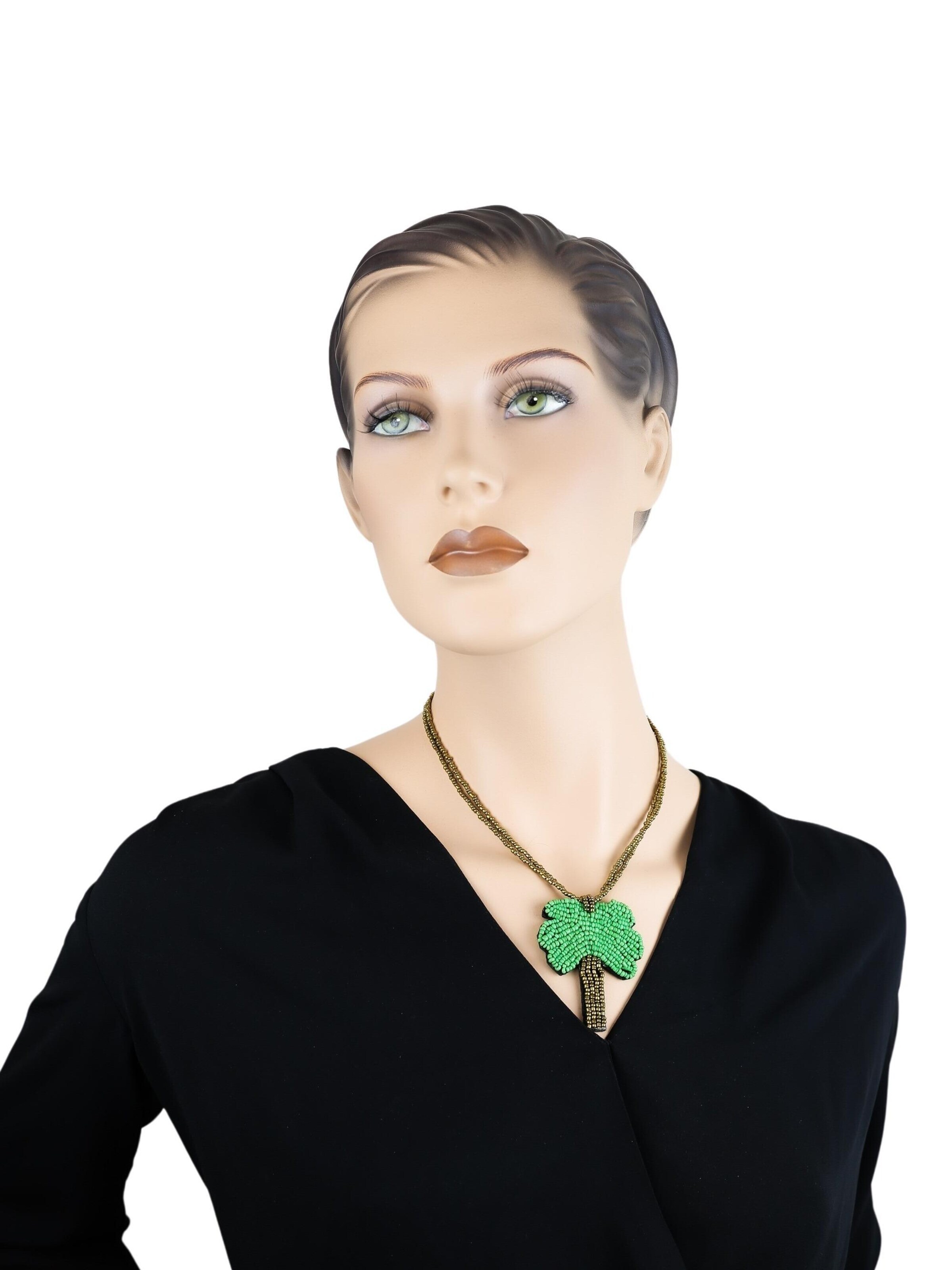 COLLEZIONE ALESSANDRO Necklace 'Palmtree' in Green
