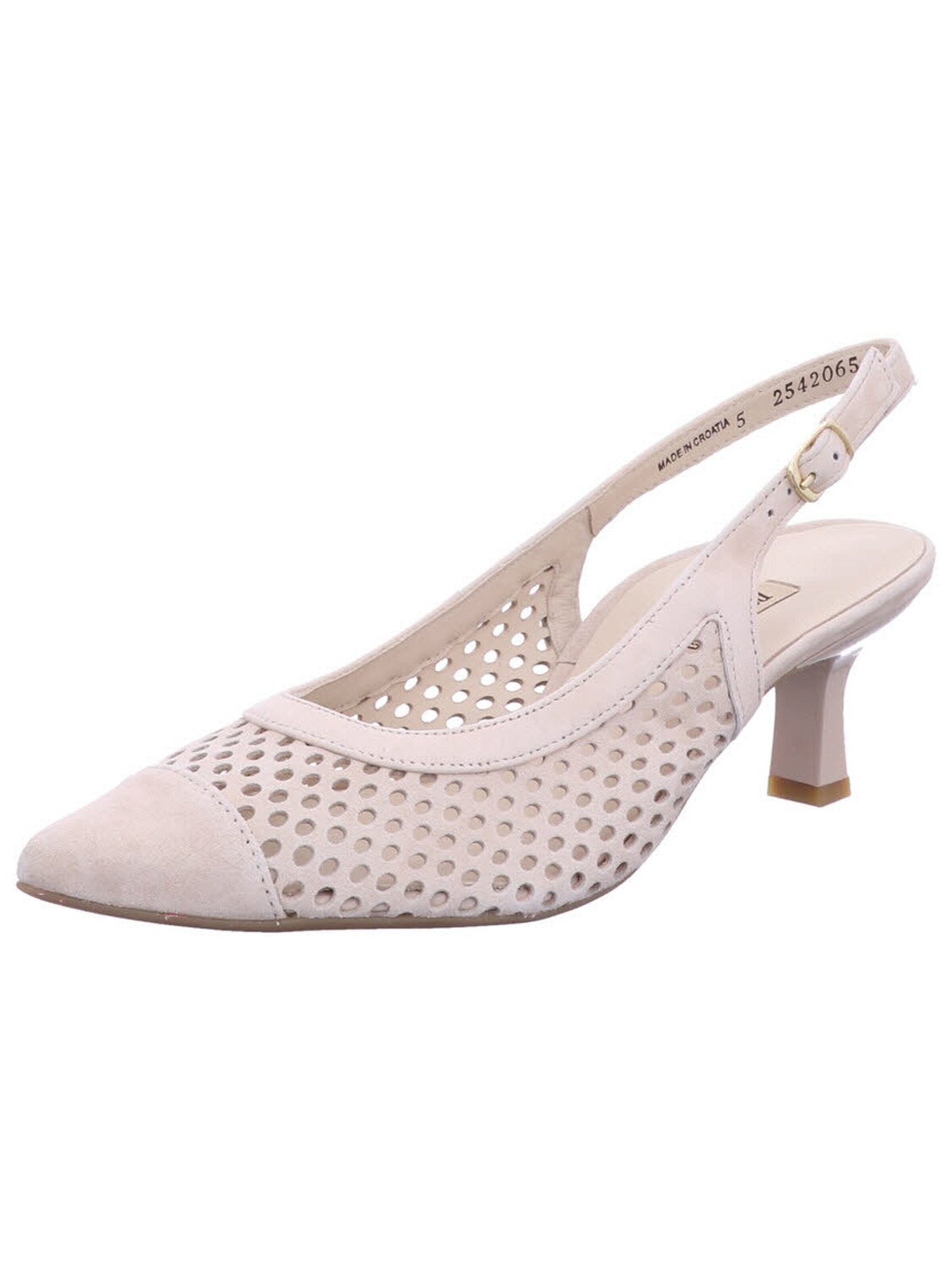 Paul Green - Zapatos destalonado 'Slingpump Damen 6222-009 Velourleder in beige' en beige: frente
