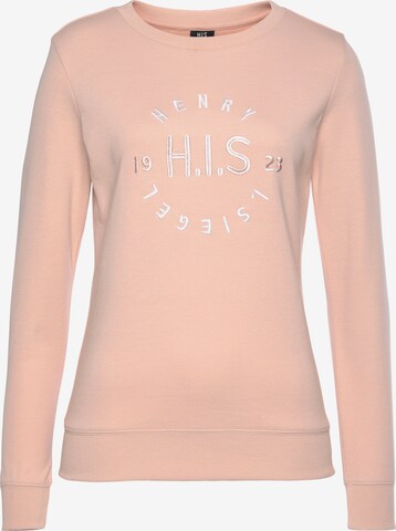 H.I.S Μπλούζα φούτερ σε ροζ: μπροστά