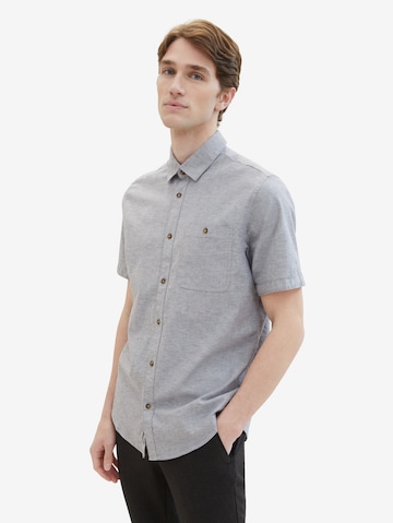 TOM TAILOR Regular fit Button Up Shirt in Grey