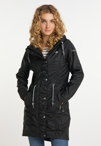 Schmuddelwedda Raincoat in Black: front