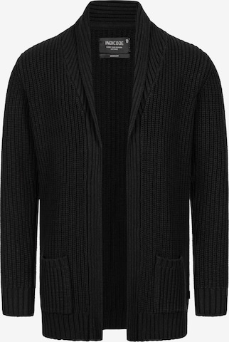 INDICODE JEANS Strickjacke in Schwarz: predná strana