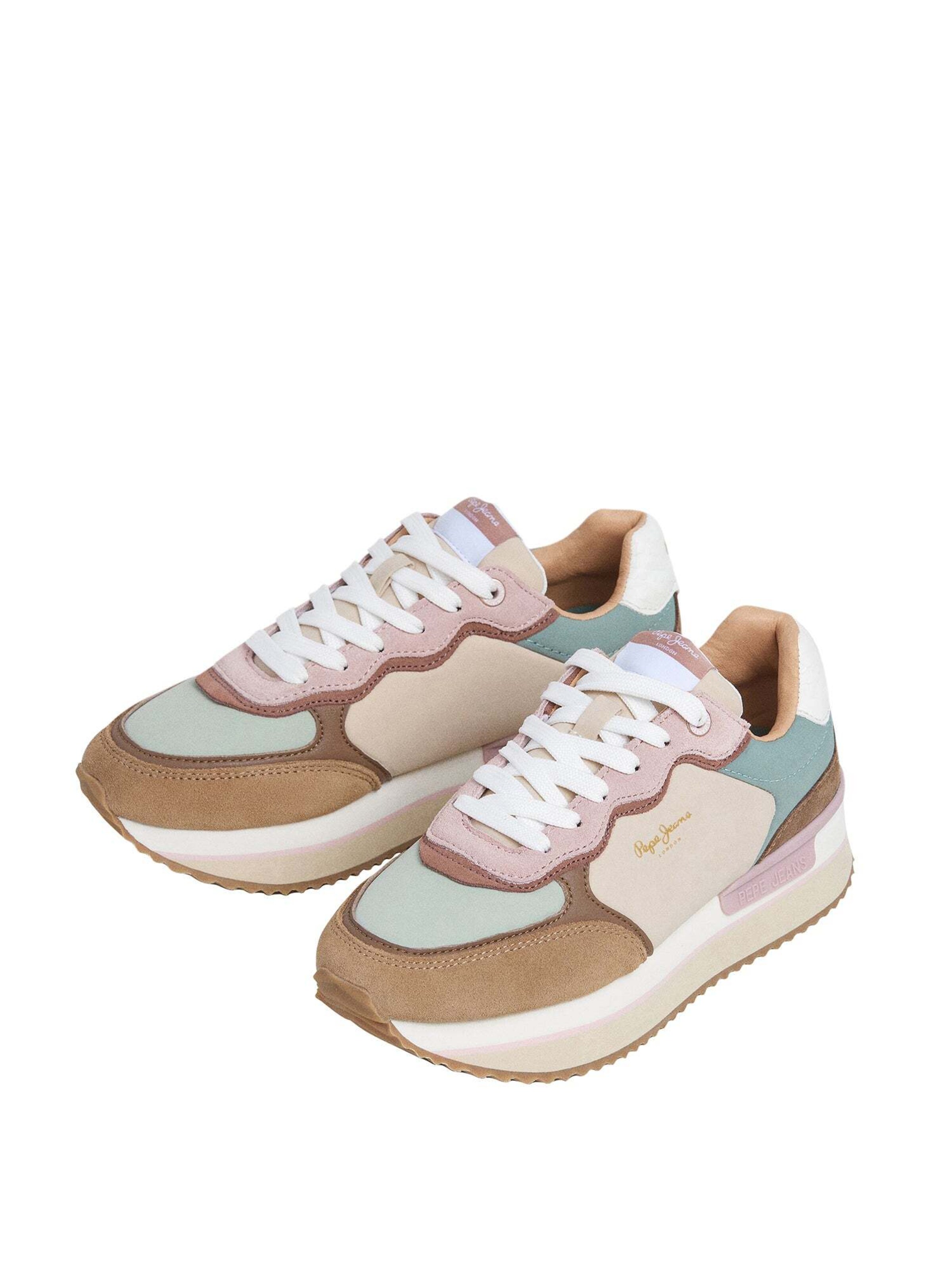 Pepe Jeans Platform trainers 'Rusper Combi W' in Beige