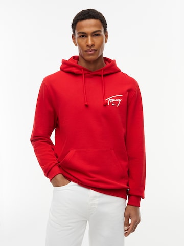 Sweat-shirt 'ENTRY' Tommy Jeans en rouge : devant