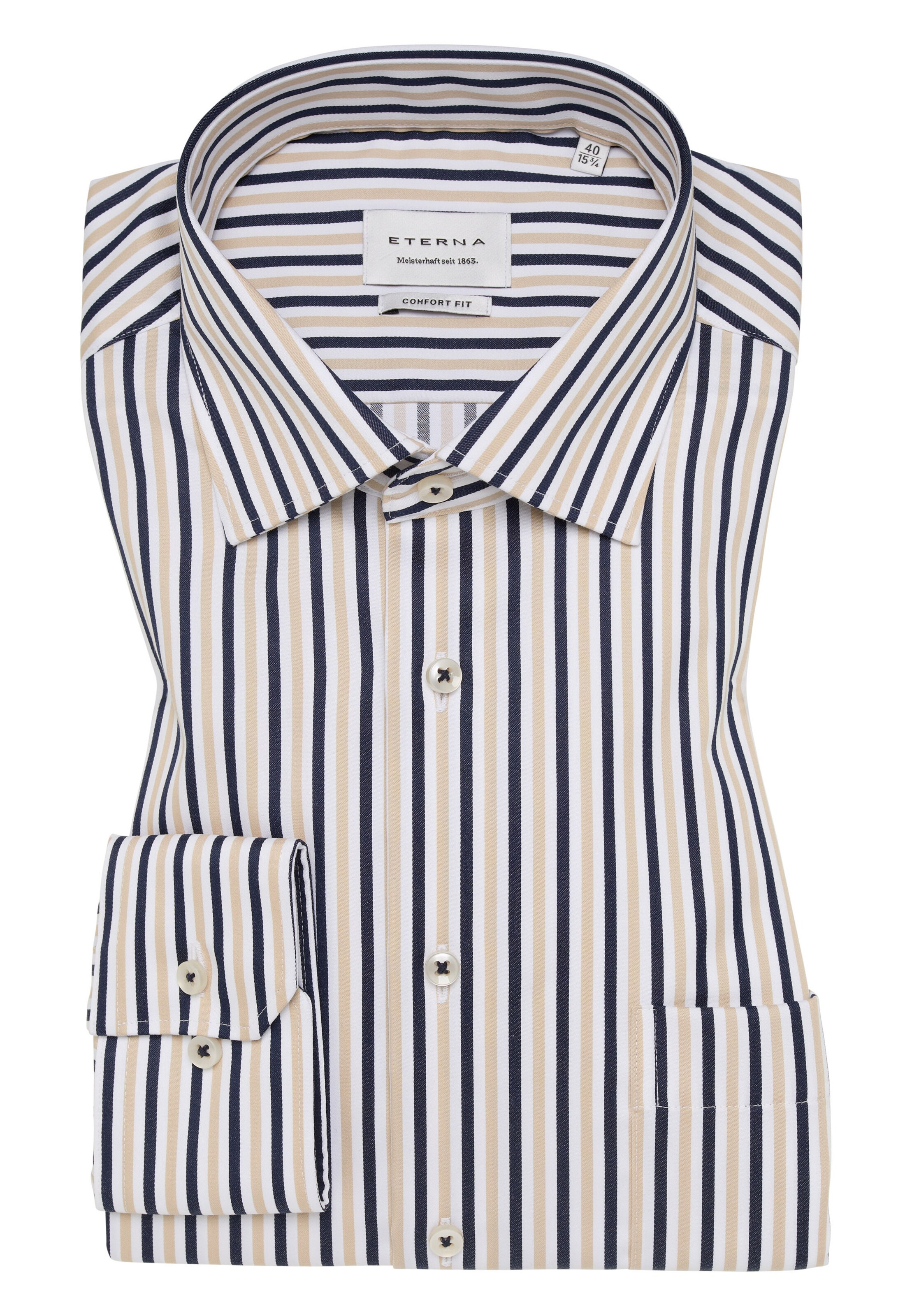 ETERNA Comfort Fit Hemd in Beige