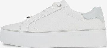 Sneaker bassa di Calvin Klein in bianco: frontale