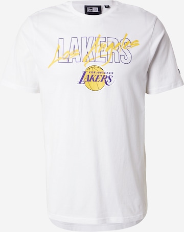 Tricou 'NBA LOSLAK' de la NEW ERA pe alb: față