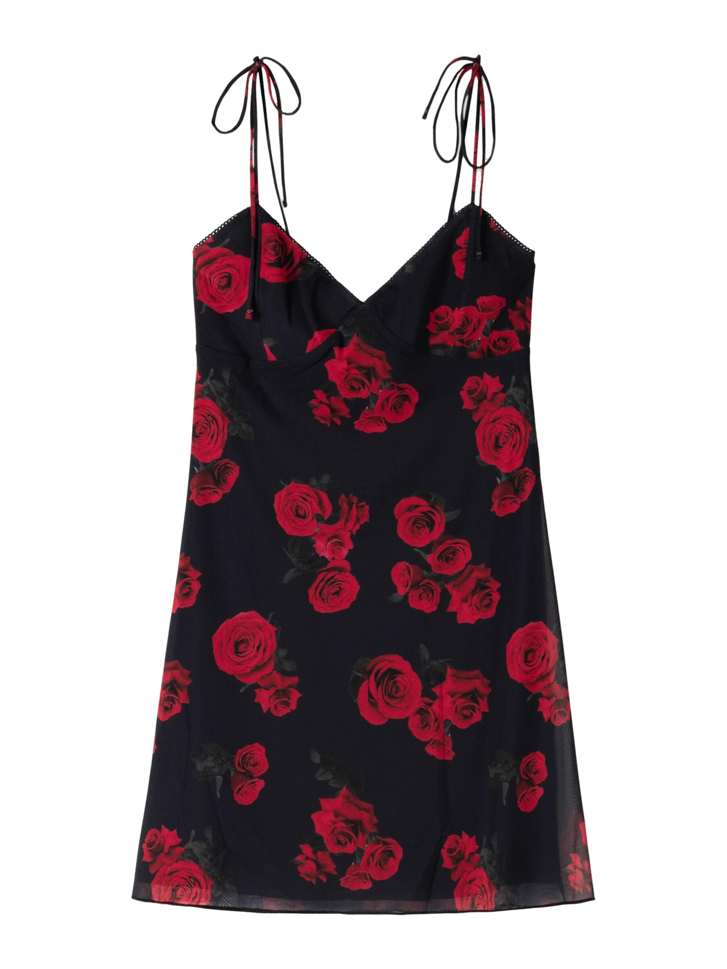 Bershka Letné šaty - Čierna: predná strana