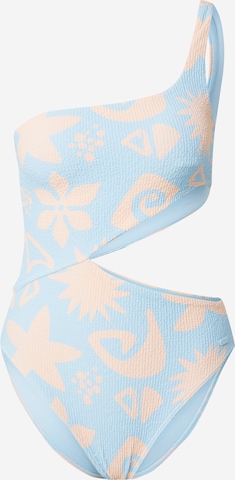 ROXYBustier Jednodijelni kupaći kostim 'COOL CHARACTER' - plava boja: prednji dio
