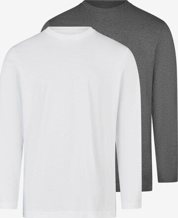 Ragman Shirt 'Basic' in Silver: front