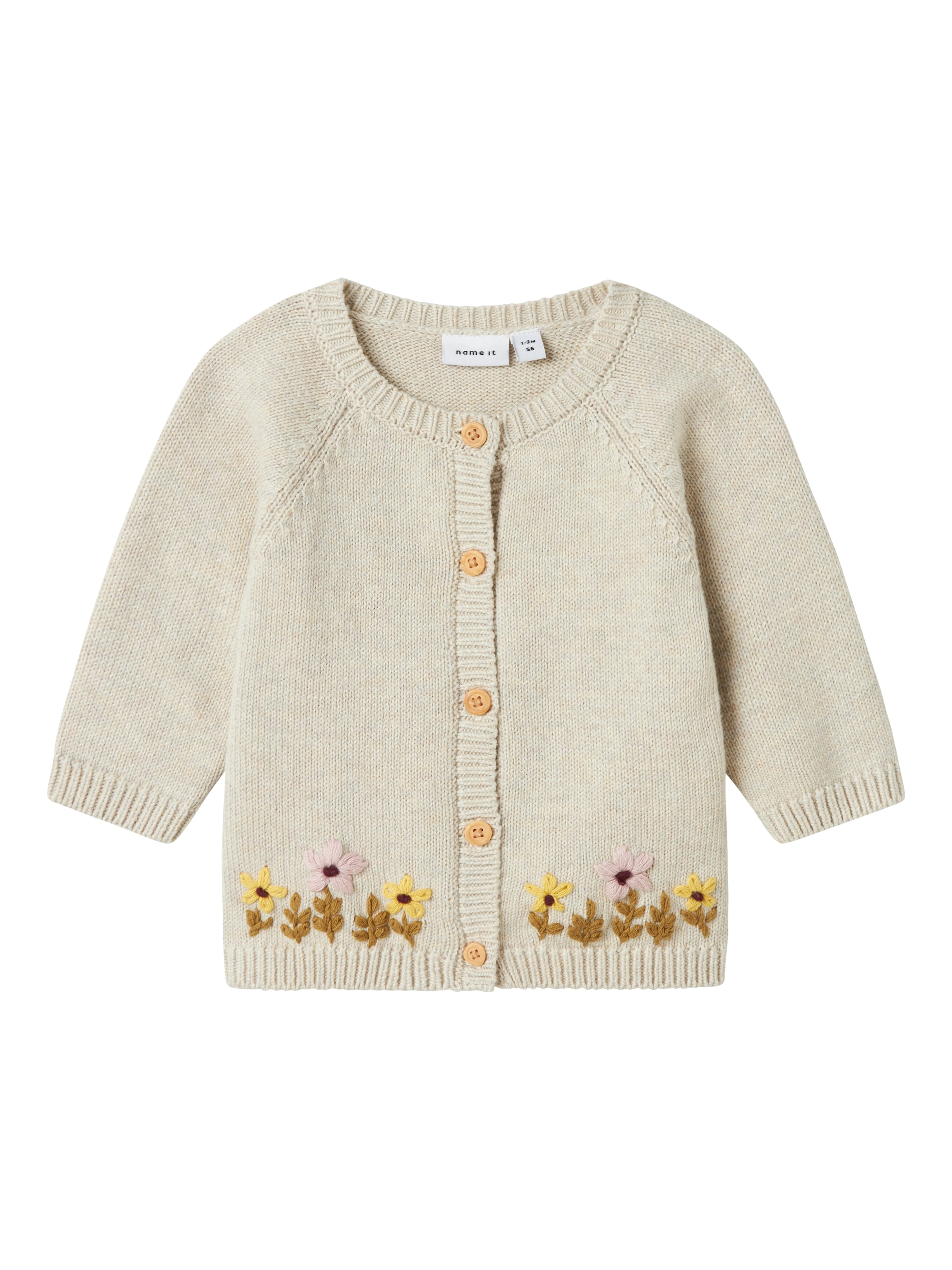 NAME IT Knit Cardigan 'NBFKAMMA' in Beige: front