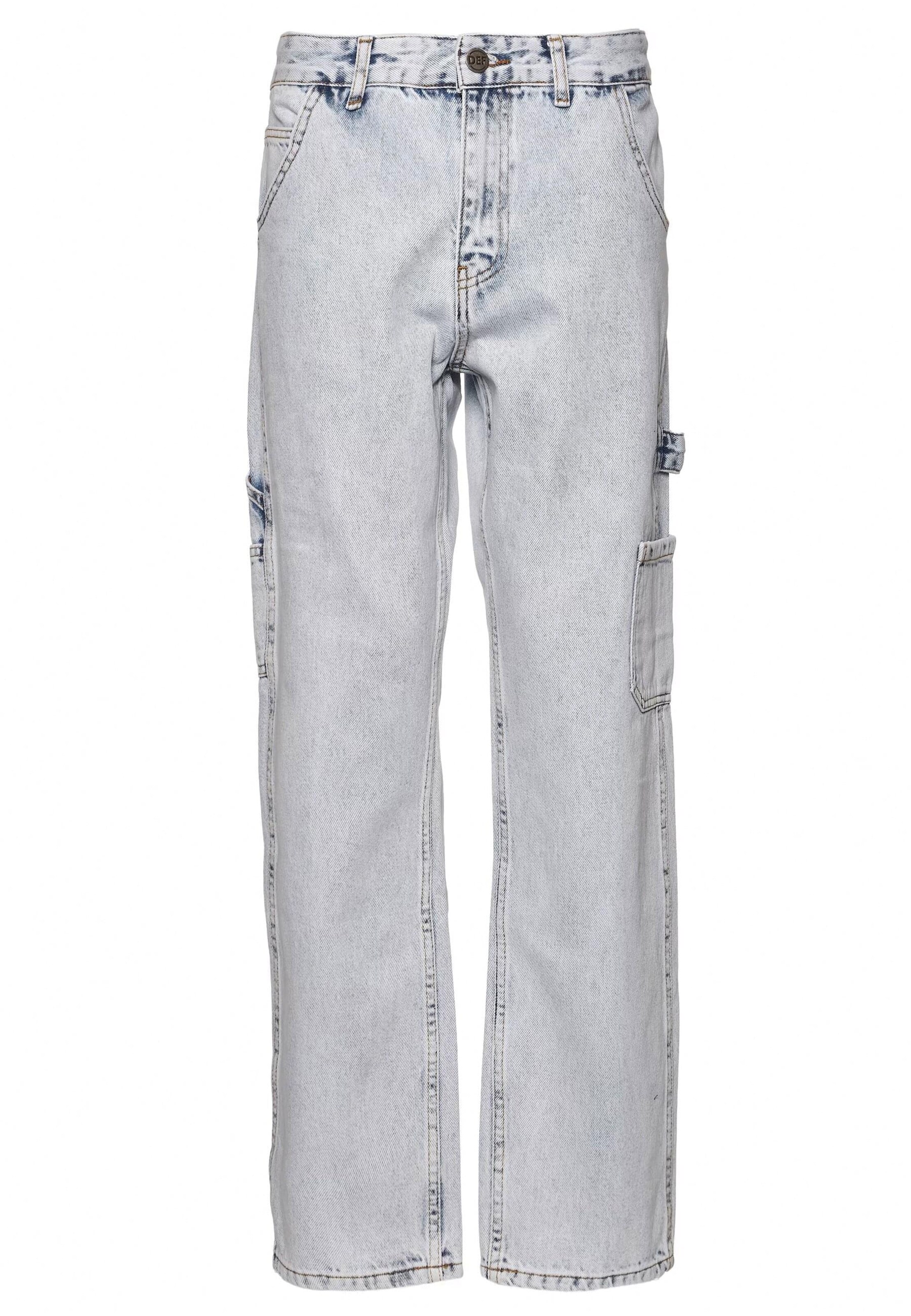 DEF Loosefit Cargojeans 'Humble' in Blauw: voorkant