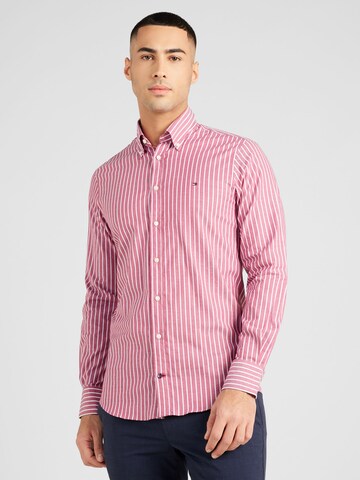 TOMMY HILFIGER Slim fit Button Up Shirt in Pink: front