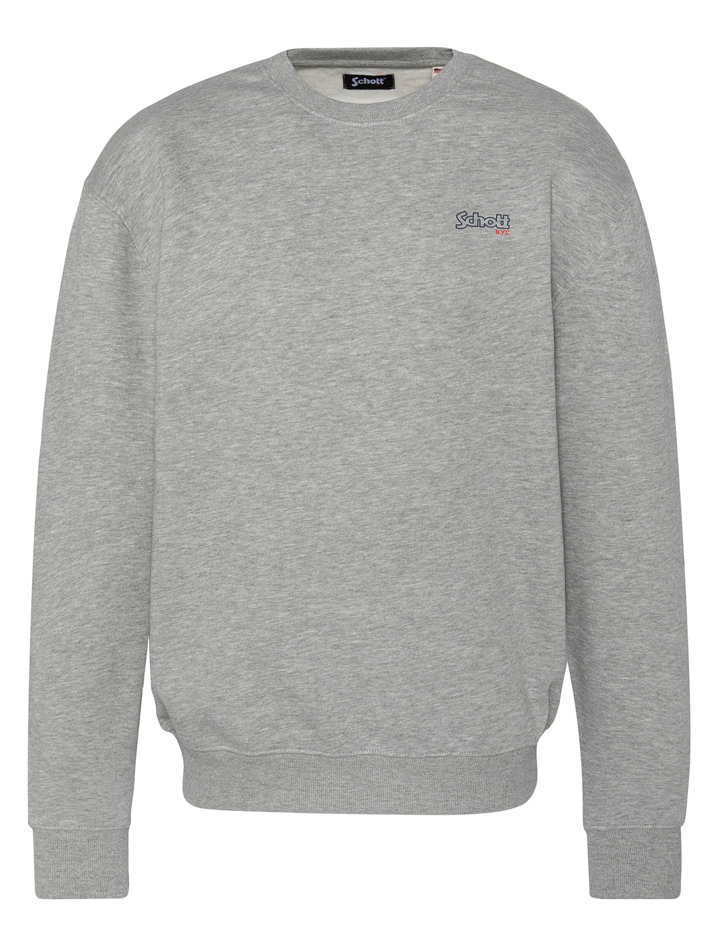 Schott NYC Sweatshirt in Grey: front