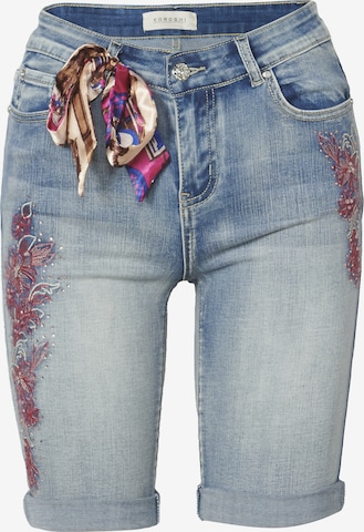 KOROSHISlimfit Traperice - plava boja: prednji dio