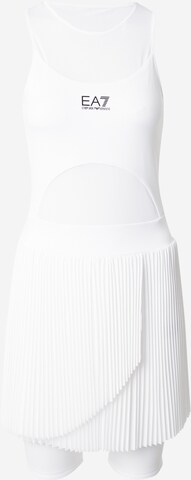 EA7 Emporio Armani - Vestido deportivo en blanco: frente