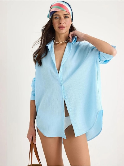 Camicia da donna Bianco Lucci di colore acqua, Visualizzazione prodotti