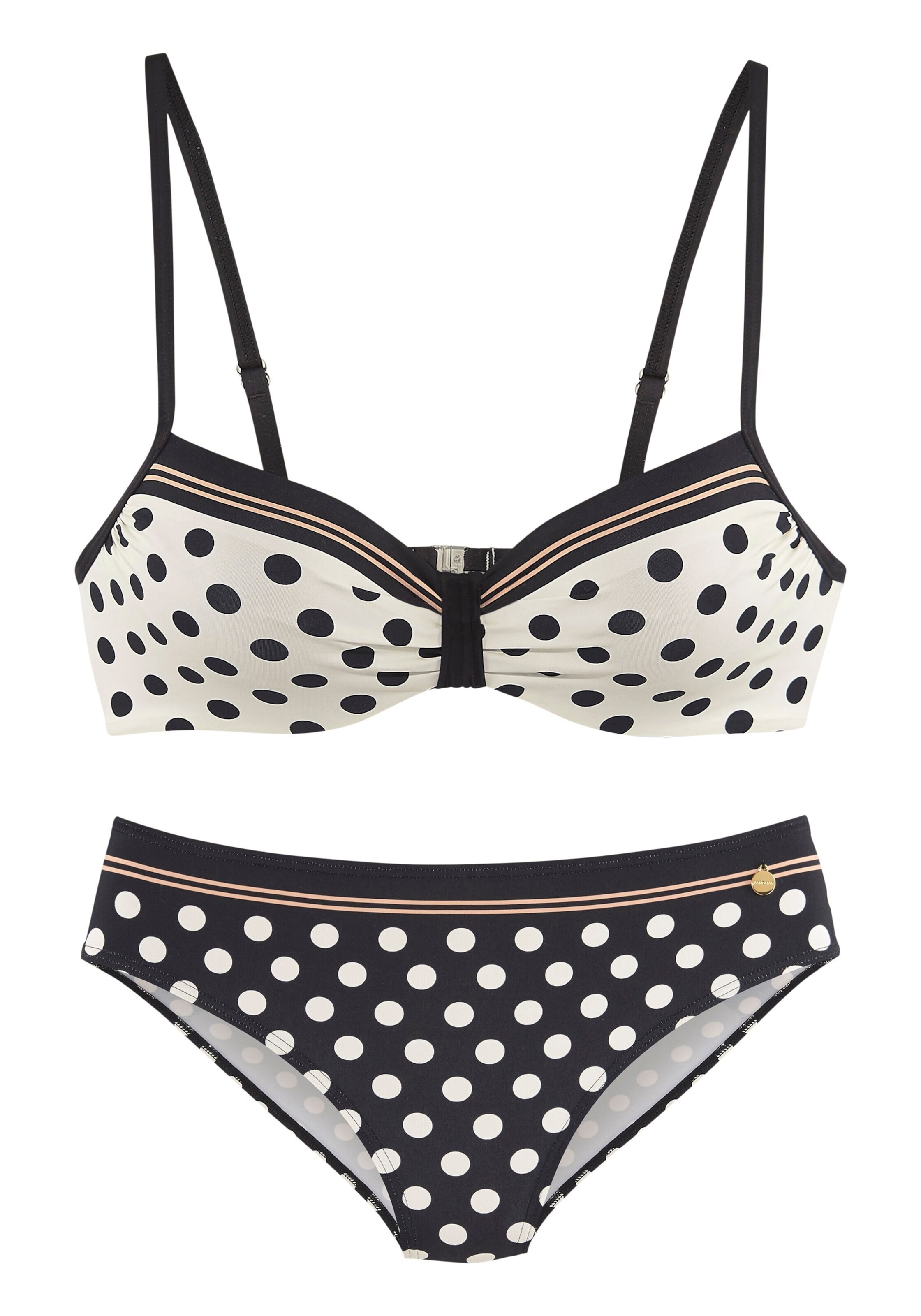 Balconette Costum de baie două piese de la LASCANA pe negru: față