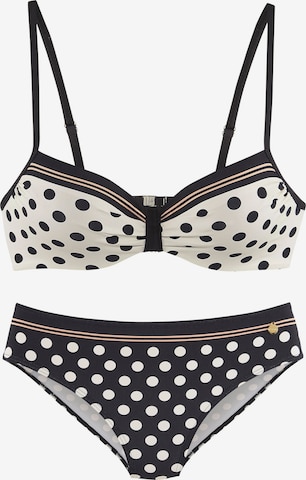 LASCANABalkonet Bikini - crna boja: prednji dio