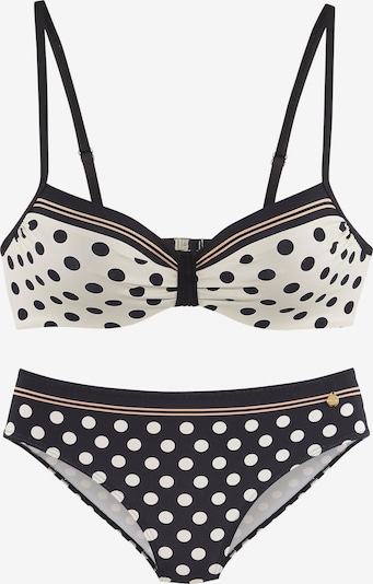 LASCANA Bikini värissä tummankeltainen / musta / valkoinen, Tuotenäkymä