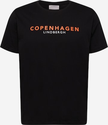 Lindbergh Μπλουζάκι 'Copenhagen' σε μαύρο: μπροστά