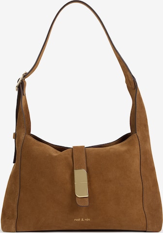 Nat&Nin Schultertasche 'Rachel' in Braun: Vorderseite