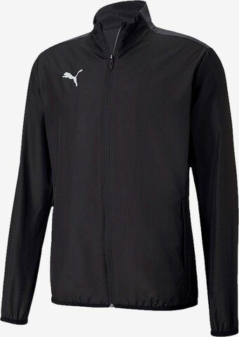 PUMA Athletic Jacket in Black: front