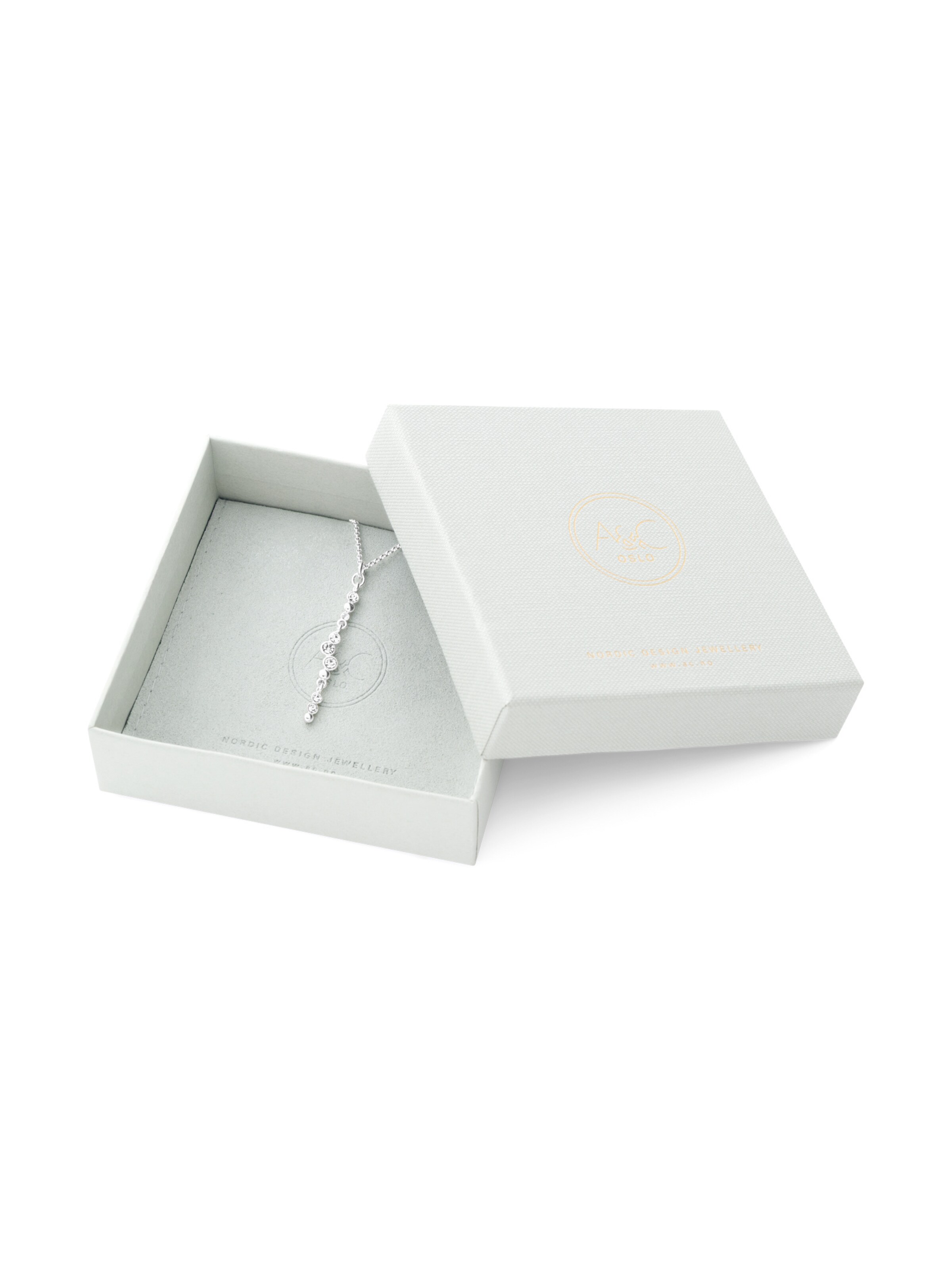 Chaîne 'Sweet Droplets' A&C Oslo – Nordic Design Jewellery en argent