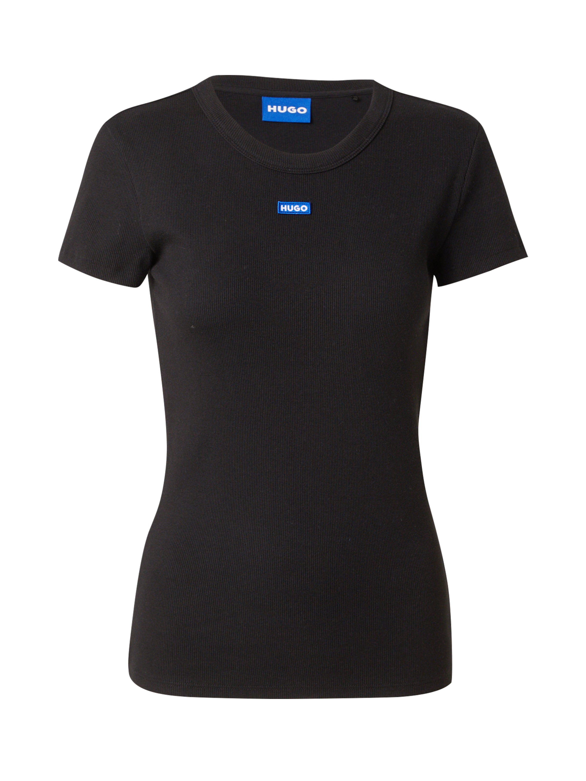 HUGO Póló 'Easy' - fekete: elől