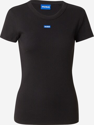 HUGO T-shirt i svart: framsida