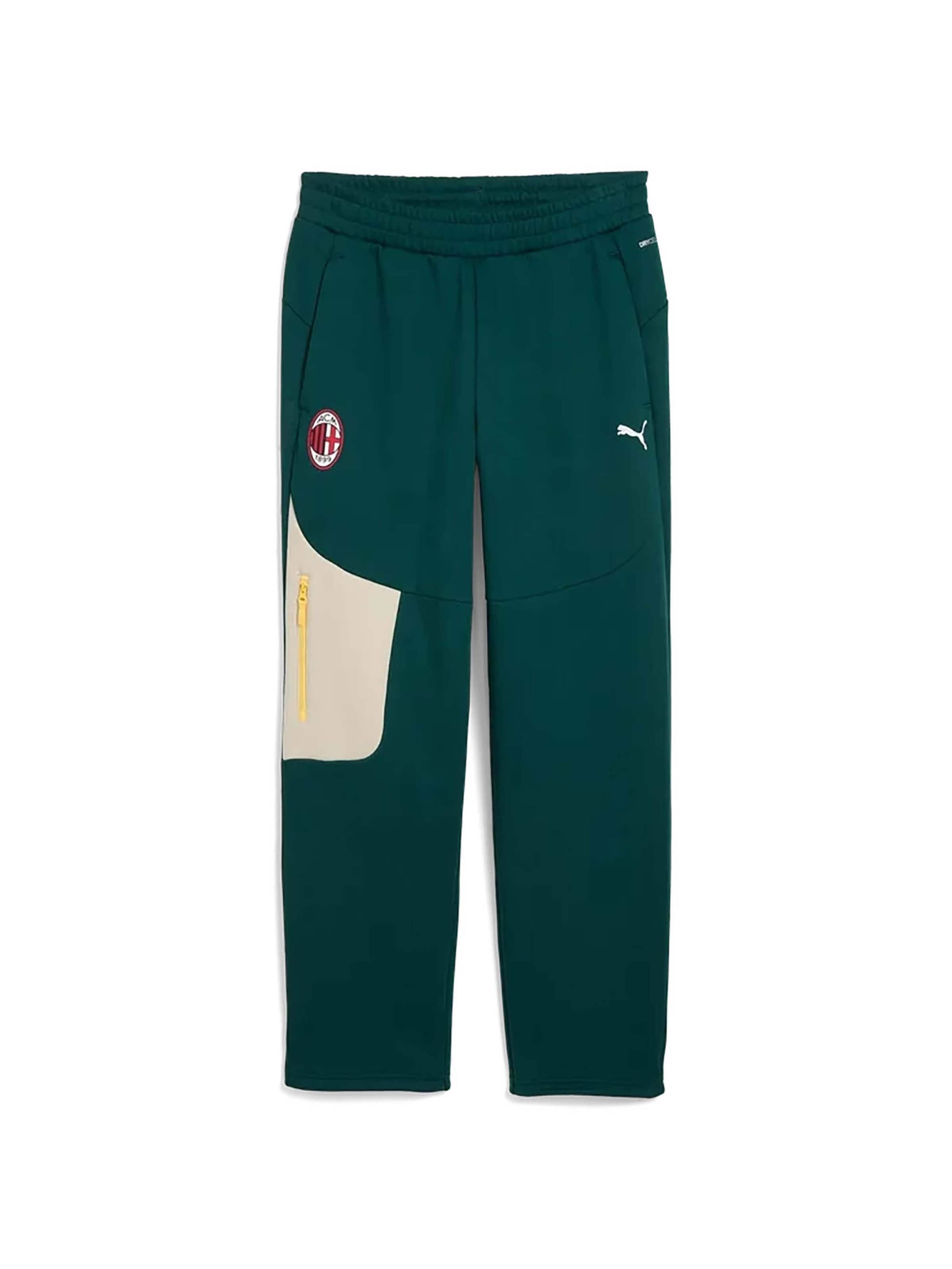 PUMA Sports trousers 'Acm' in Light beige / Fir / Dark red / White, Item view