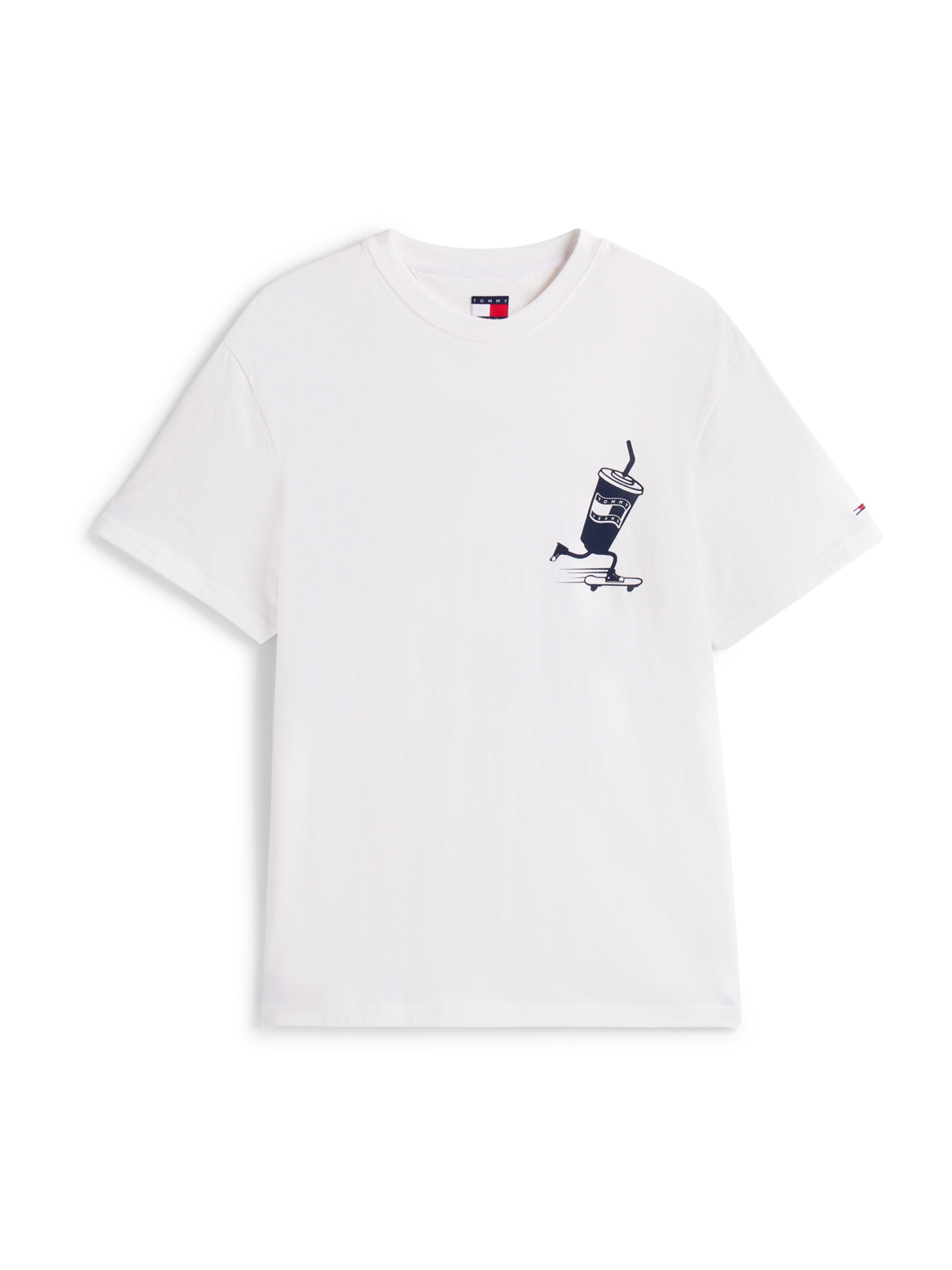 Tricou de la Tommy Jeans pe alb: față