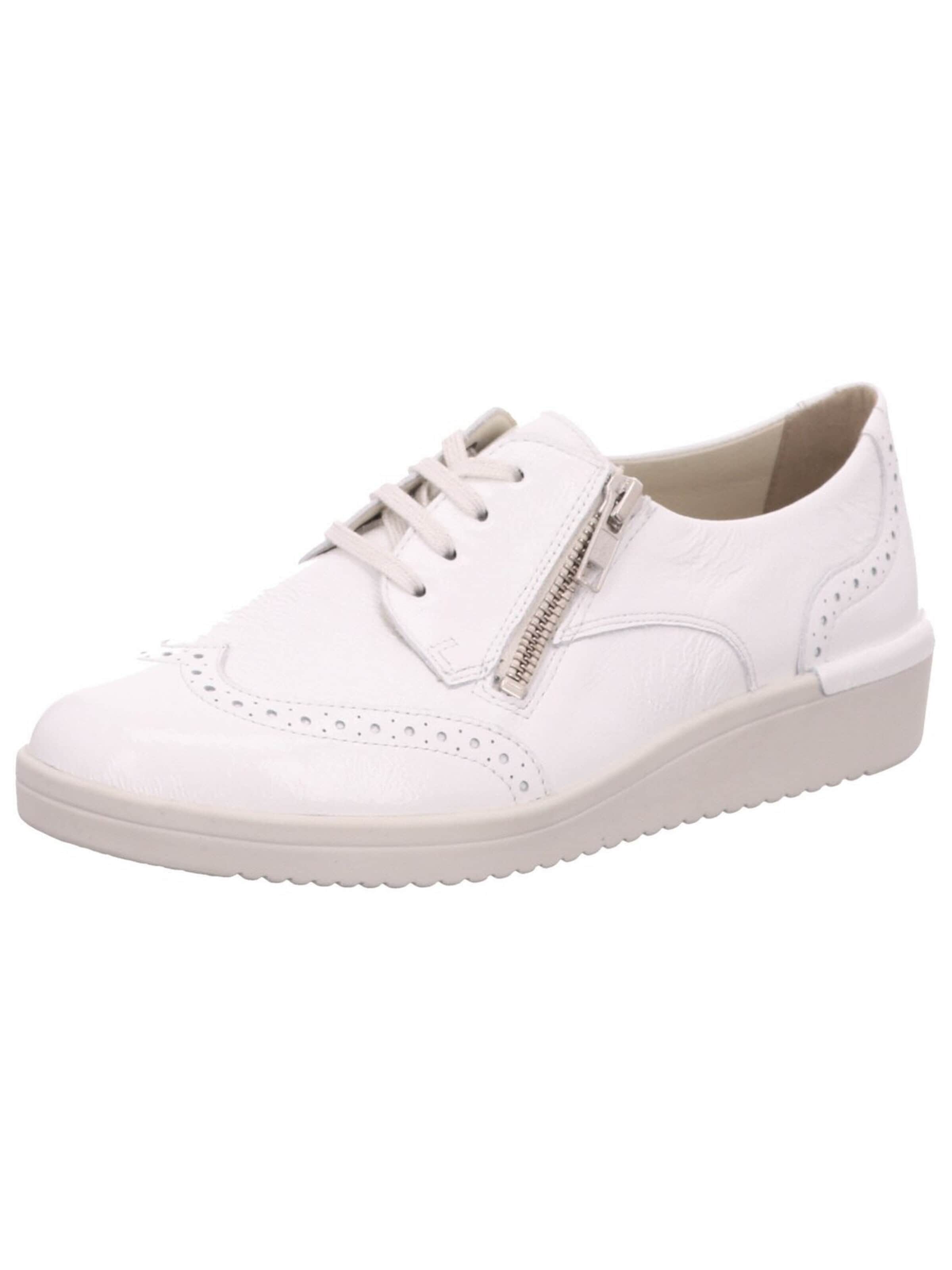 Gabor Comfort Veterschoen 'Klassischer Schnürschuh Damen 66.936 11 Echtleder in weiß' in Wit: voorkant